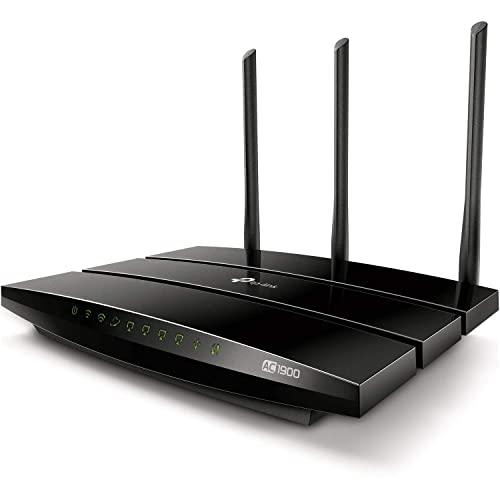 TP-Link AC1900 Smart WiFi Router - High Speed MU- MIMO Wireless Router, Dual Band, Gigabit, VPN Server, Beamforming, Smart Connect, Works with Alexa (Archer A9), Black