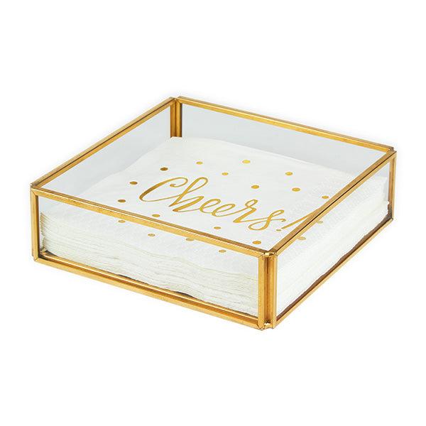 Tizo Brass Cocktail Napkin Holder