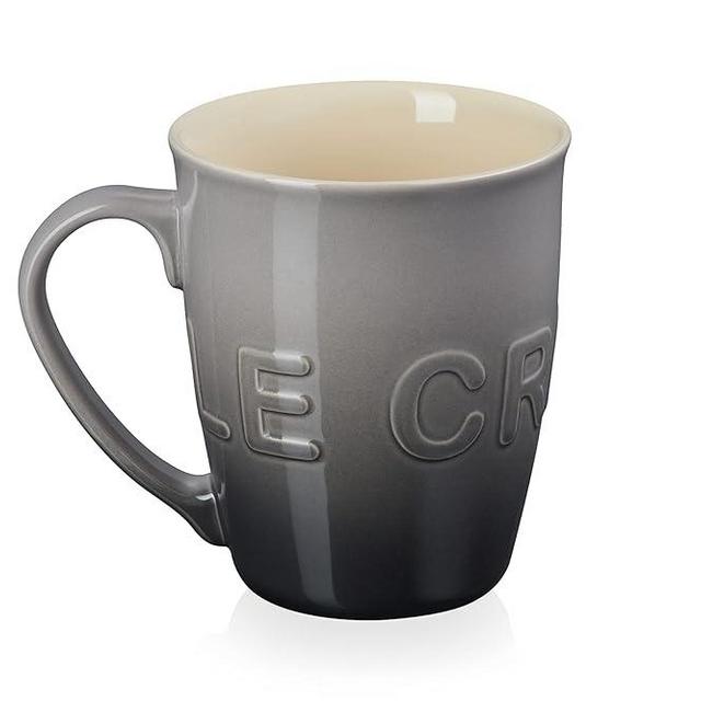 Le Creuset Stoneware 20 oz Extra-Large Logo Coffee Mug, Oyster