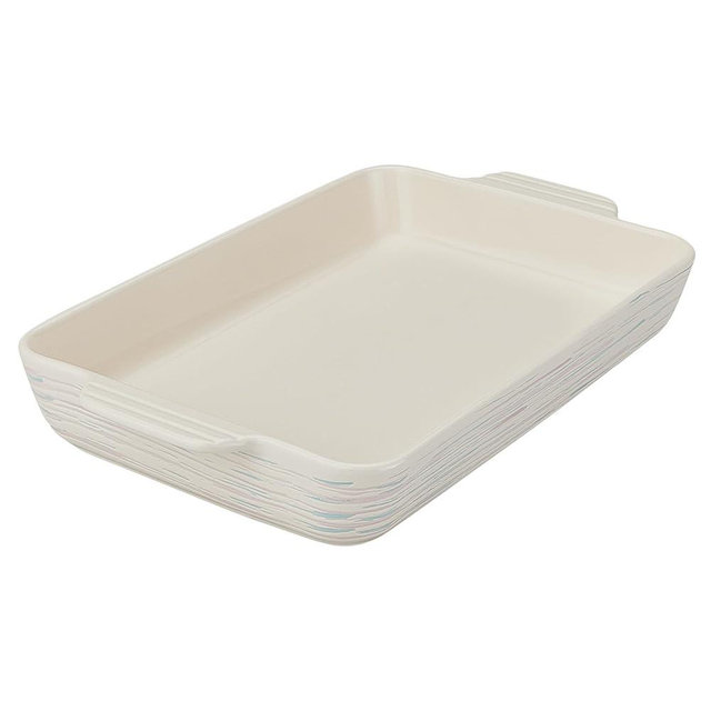 Pyrex 3QT (9" x 13") Rectangular Ceramic Baking Dish, Casserole Dish with Handles, Oven Safe and Durable Bakeware