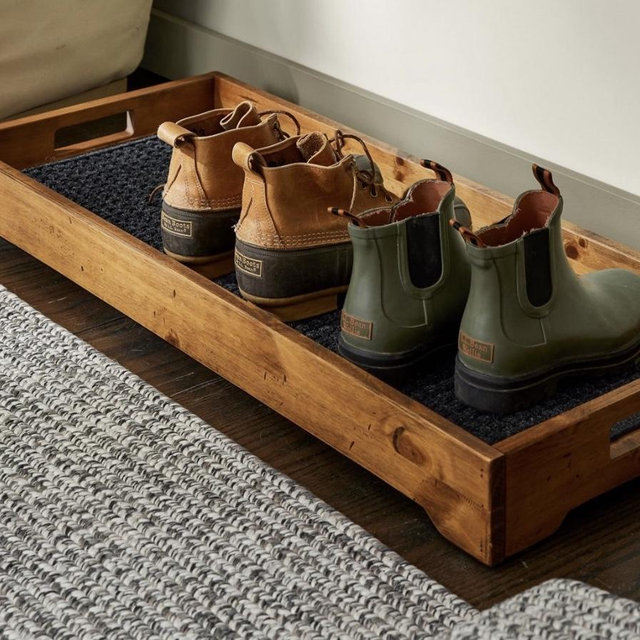 Rustic Wooden Boot Tray