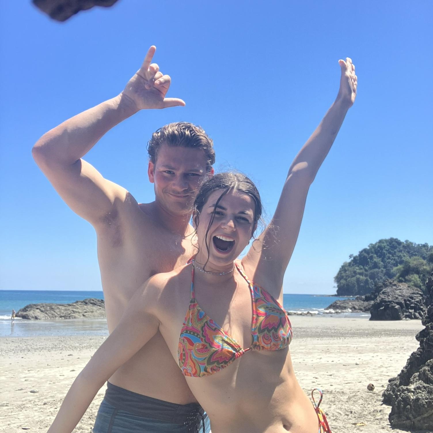 Costa Rica the 2nd time around! This was taken on Manuel Antonio beach, where John and Karena shared their first kiss.