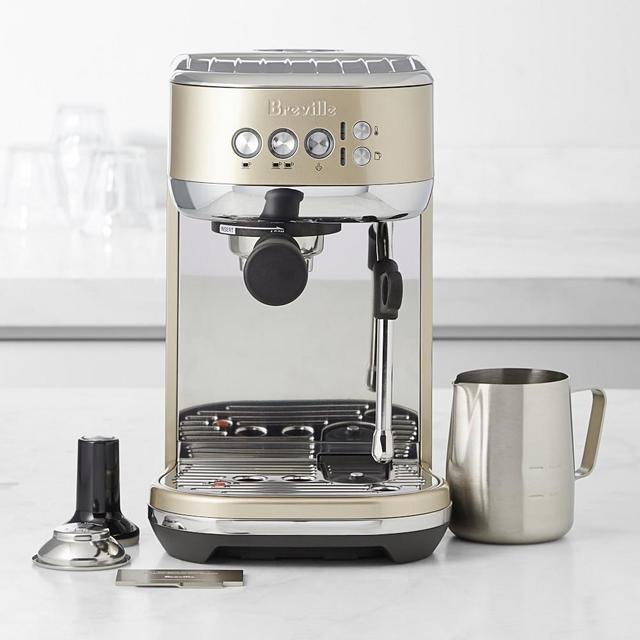 Breville Bambino Plus Espresso Machine, Royal Champagne