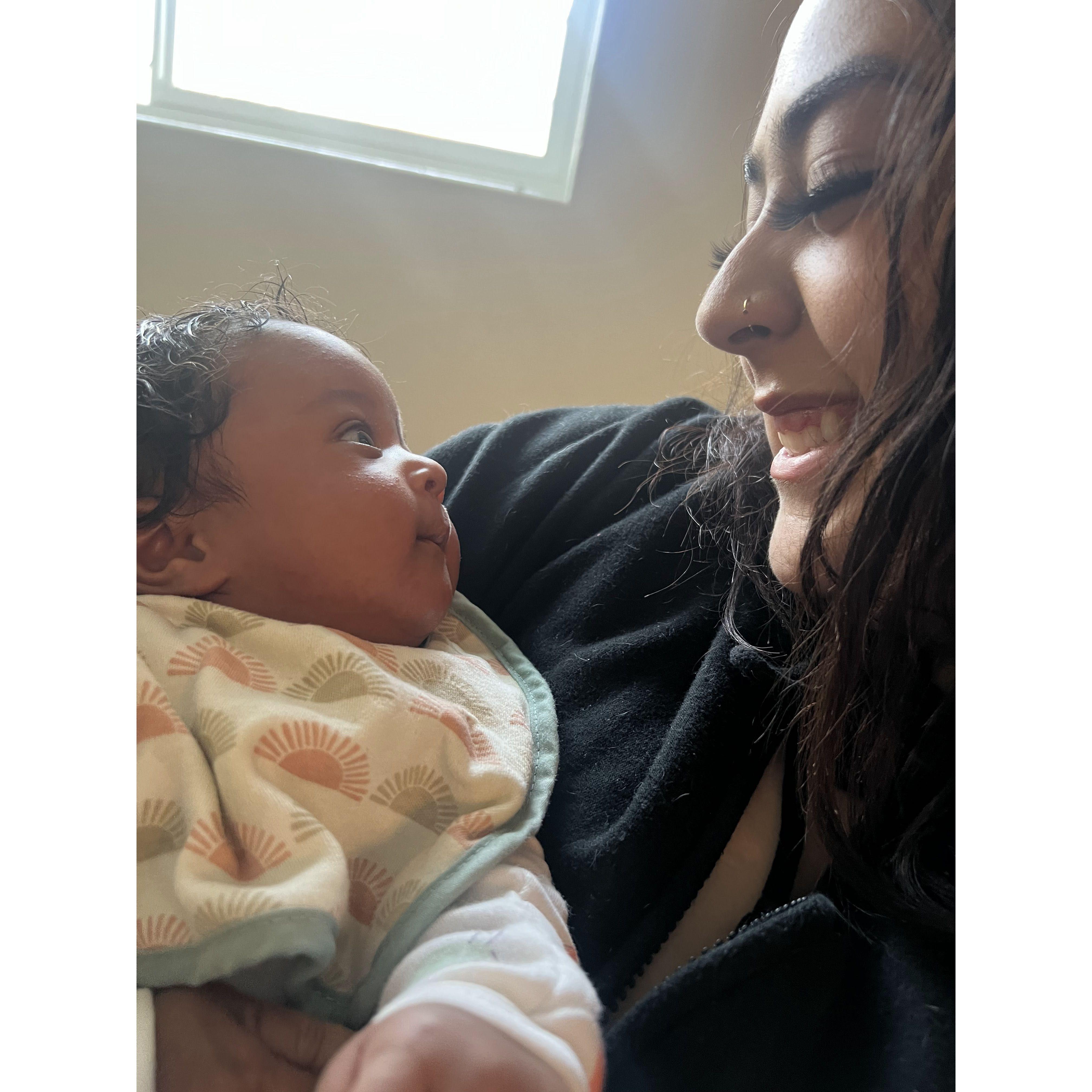 Just a baby girl with her God-mommy!