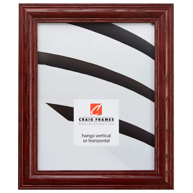 Craig Frames 20x30 Inch Picture Frame, Dark Cherry Red, Wiltshire 440 Style, 1.25" Wood Moulding, Stain Finish, Plexiglass Facing and Hanging Hardware