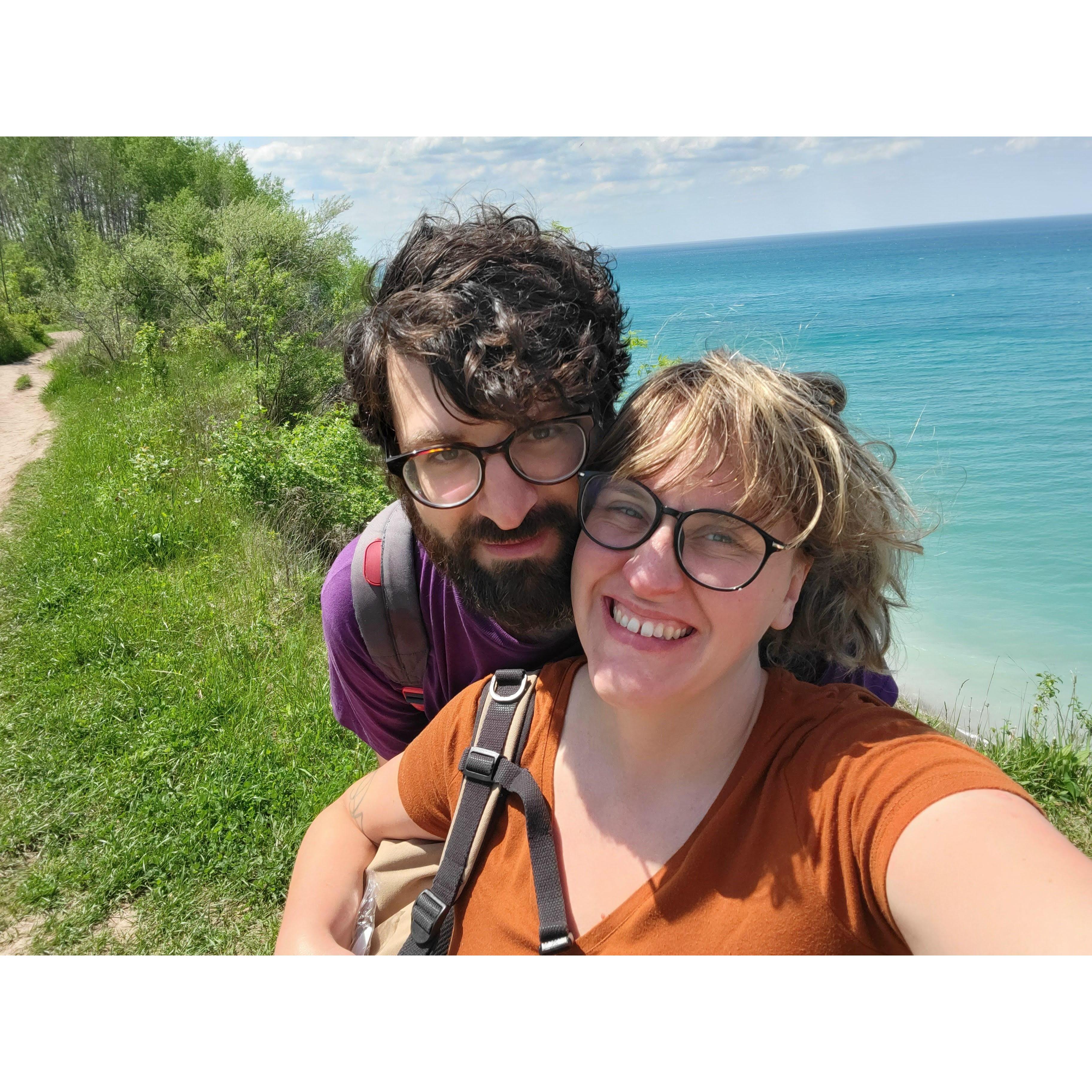 Last May, Chris and I went for a lovely hike at Lion's Den Gorge. This is one of the last photos we took together before we got officially engaged!