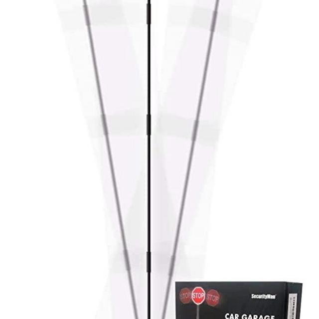 SECURITYMAN LED Stop Sign for Garage Parking Assist [Upgraded Base] - Eliminate The Stress - Large 7" Sign, Bright Red LEDs, Adjustable Height - Garage Car Stop Indicator That Lights Up with Contact