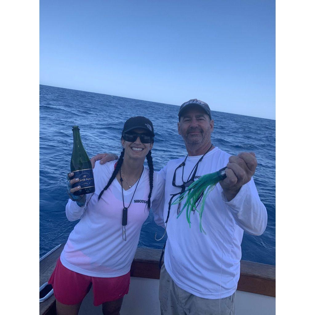 Releasing our 1st Marlin on our 1st trip to Magdalena Bay, Baja, Mexico.