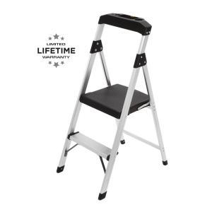 2-Step Aluminum Step Stool Ladder with 225 lbs. Type II Duty Rating