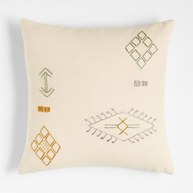 Belgin 23" Icon Embroiderd Pillow with Down-Alternative Insert