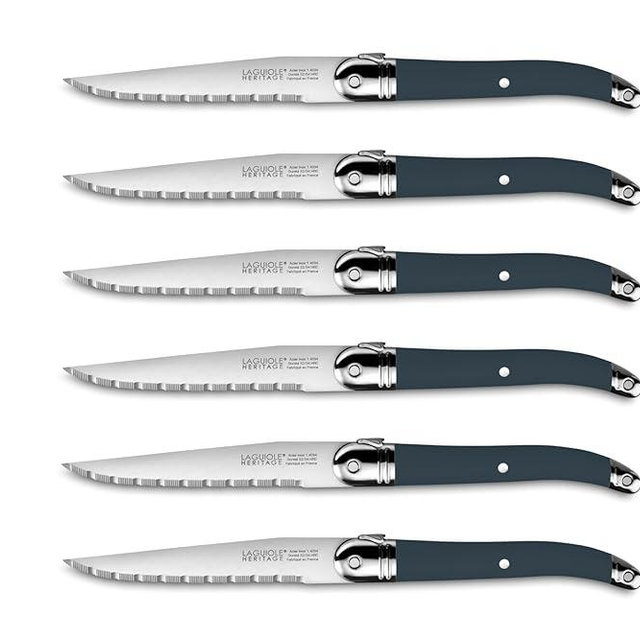 Set of 6 knives - Laguiole Héritage - Made In France (Blue)
