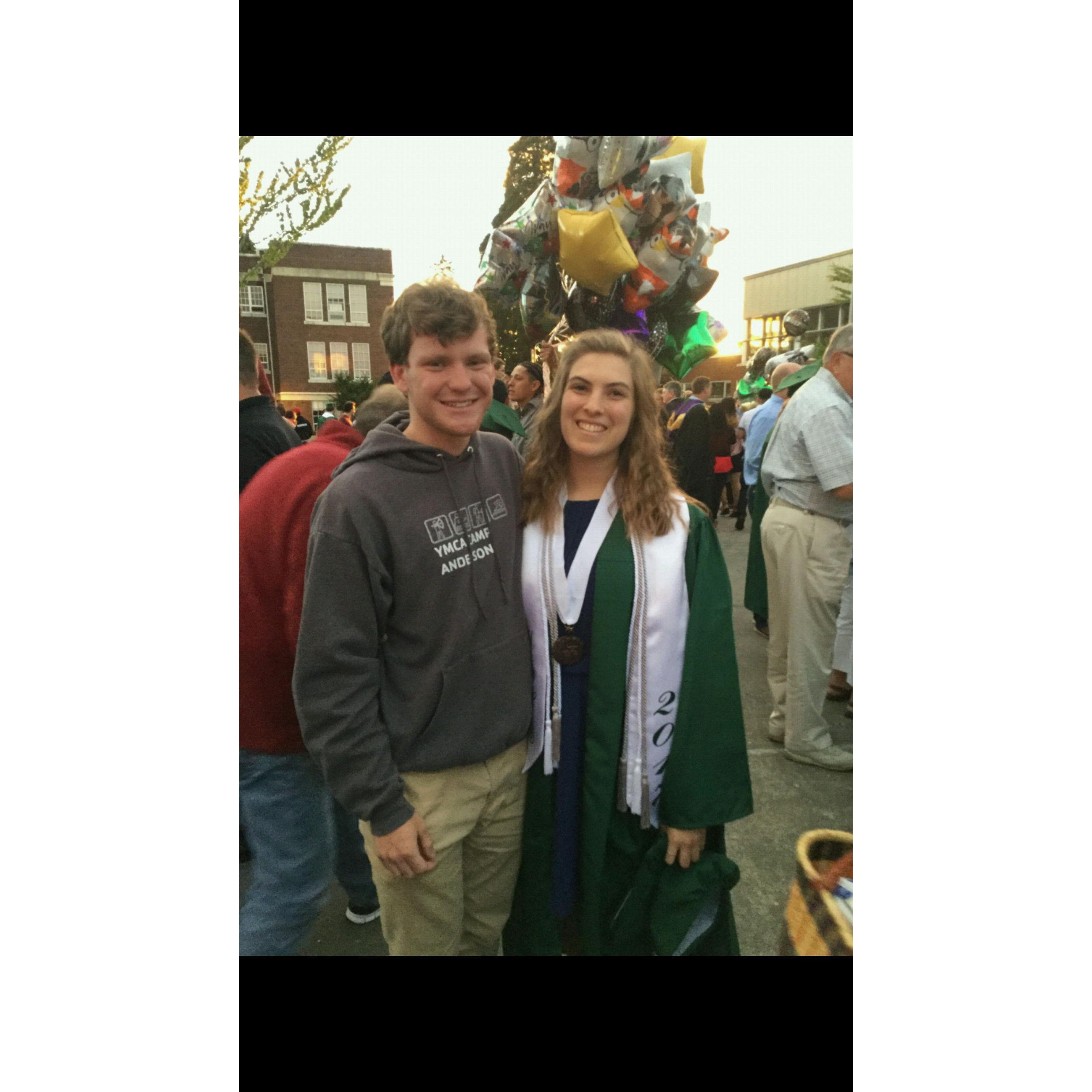Olivia graduates high school, June 2017