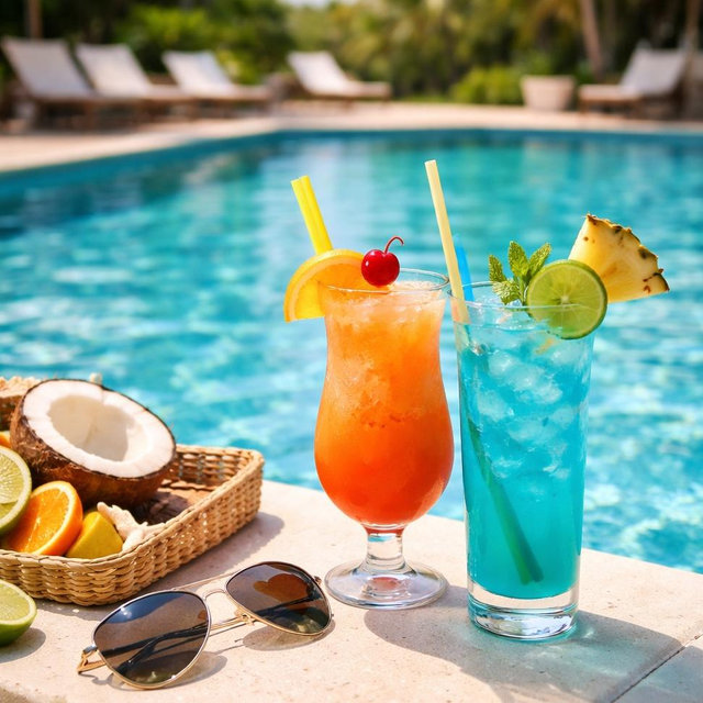 Drinks by the Pool