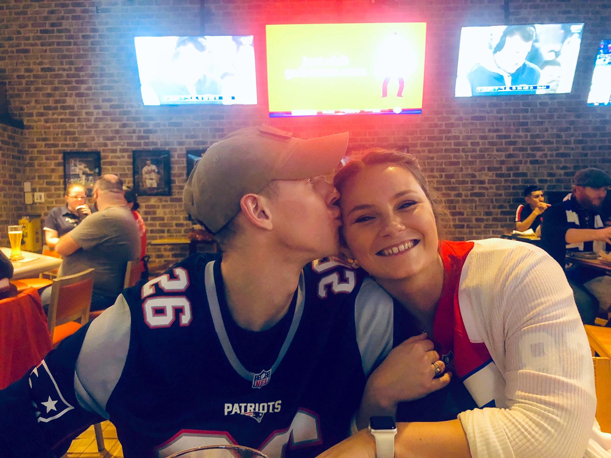 Cheering on the PATS in the payoffs!