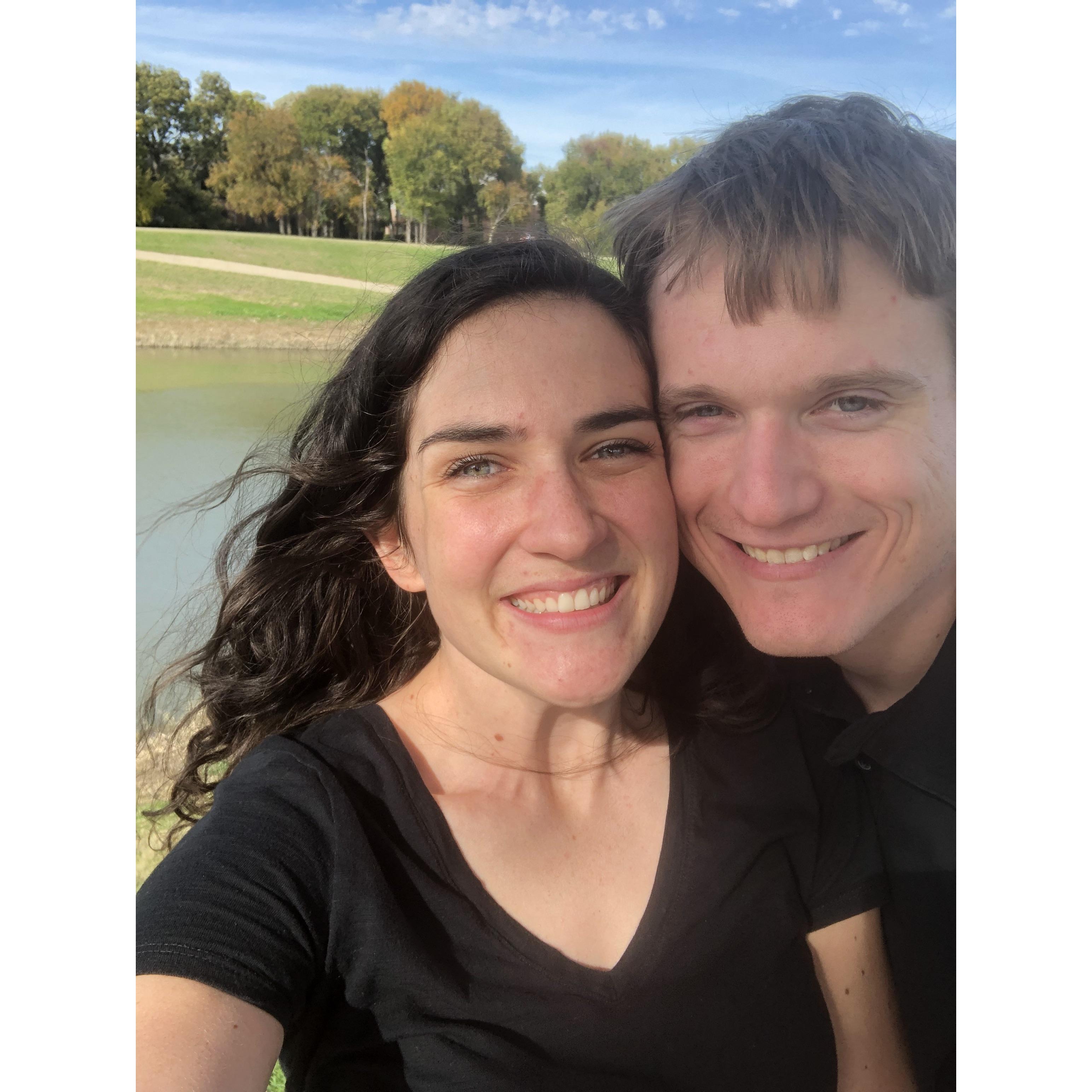 One of many walks by the river together