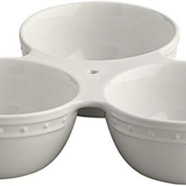 Nora Fleming Stoneware Triple Dish