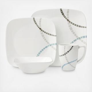 Boutique Mosaic Bands 16-Piece Dinnerware Set