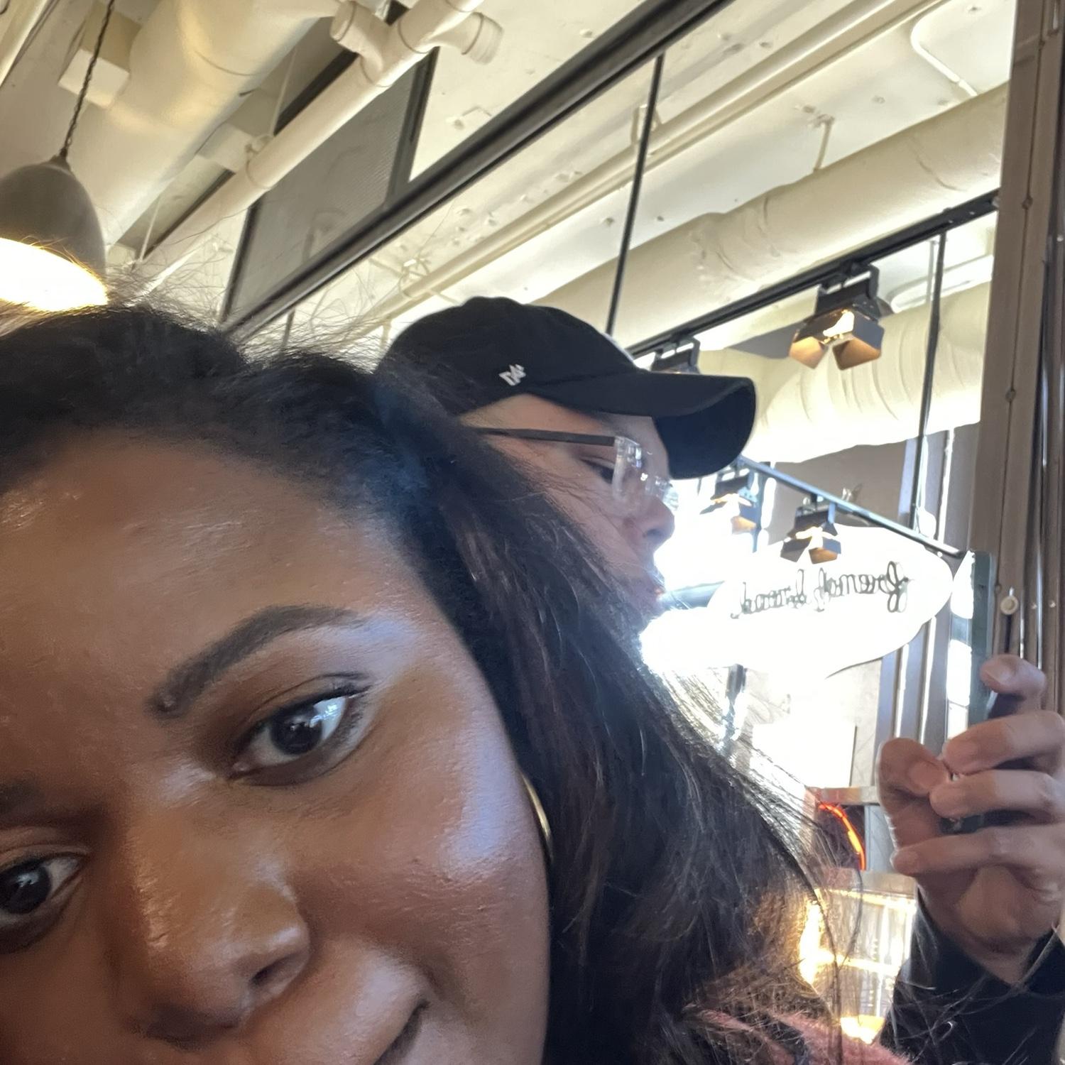 Our first date as a couple, Nicole snuck a photo of her future husband.