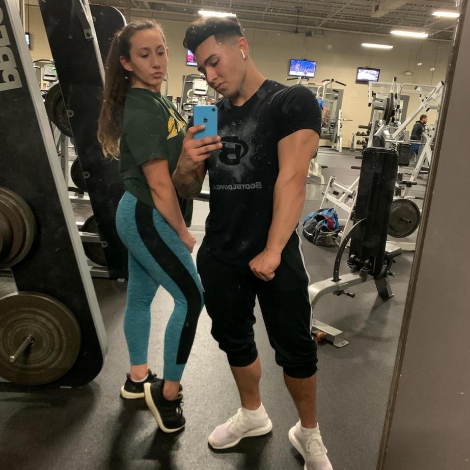 One of our first gym dates, February 28, 2020.