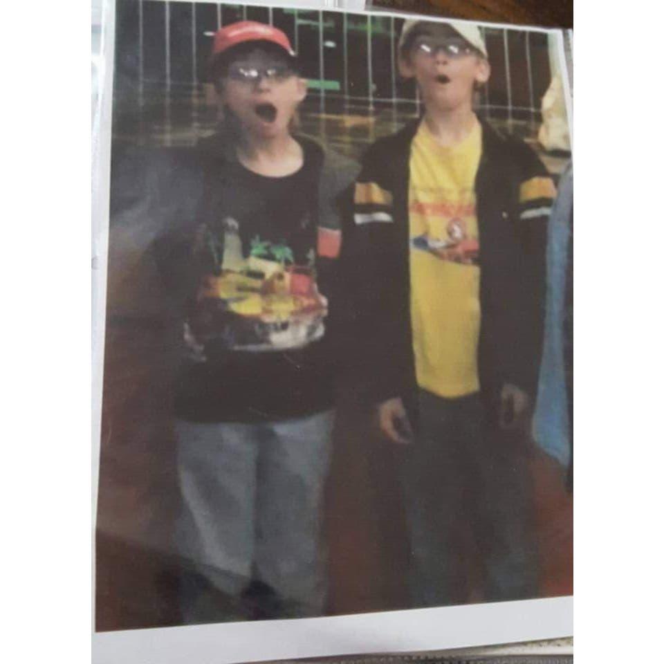 Young Adreyan (right) and little brother Austin (left)