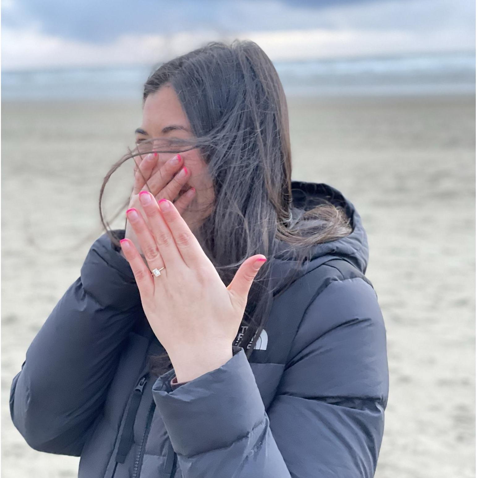 Greg snapped this pic right after he proposed.