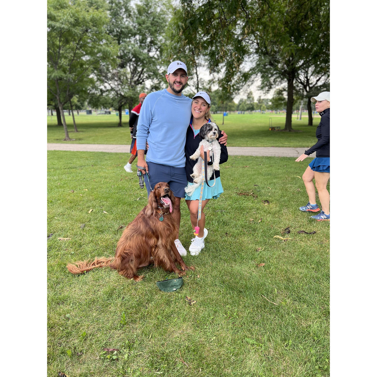 Lauren's tennis cheering section - Joe, Maddux and Tate