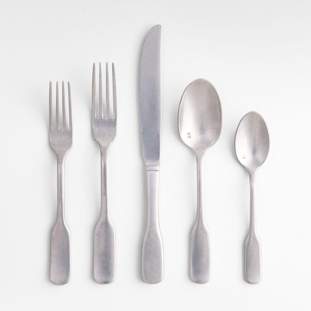Ashton Brushed Silver 5-Piece Flatware Place Setting