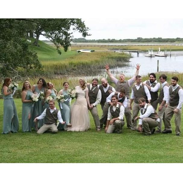 October 1, 2016 - The day we met (!) at Abe and Katie Harman's Wedding in Wilmington, NC. Can you spot Laura (a bridesmaid) and Jeff (a groomsman)?