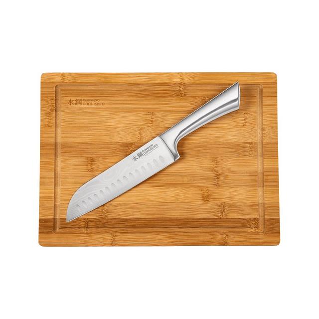 Cuisine::pro® Damashiro 6.5" Santoku & 10"x13.5" Board Set