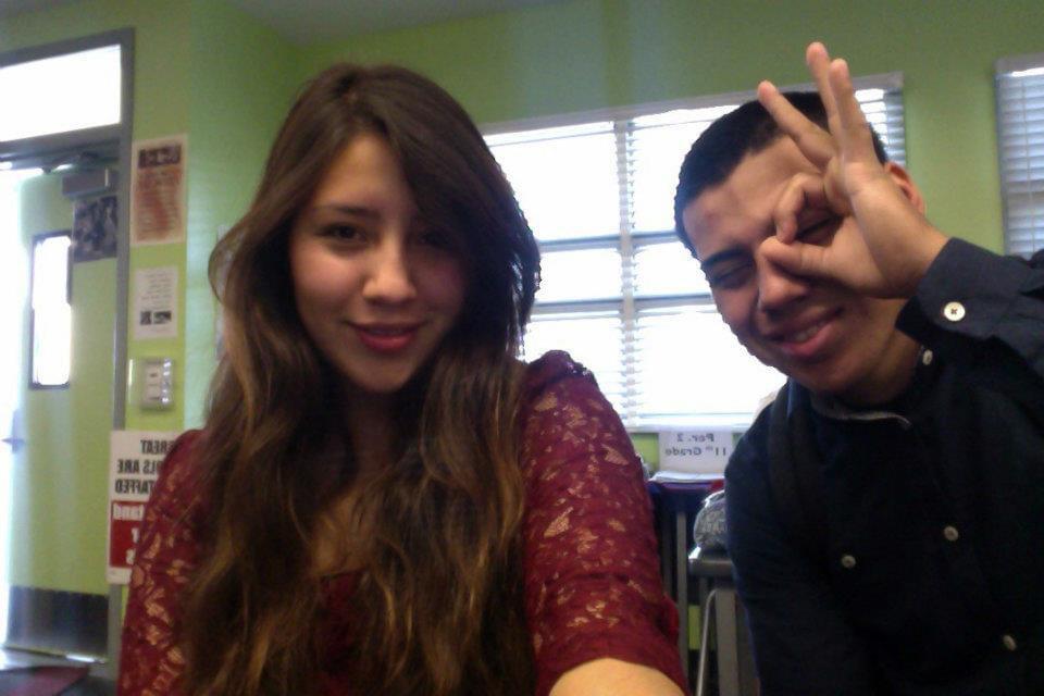When he would ditch his homeroom to come to mine.