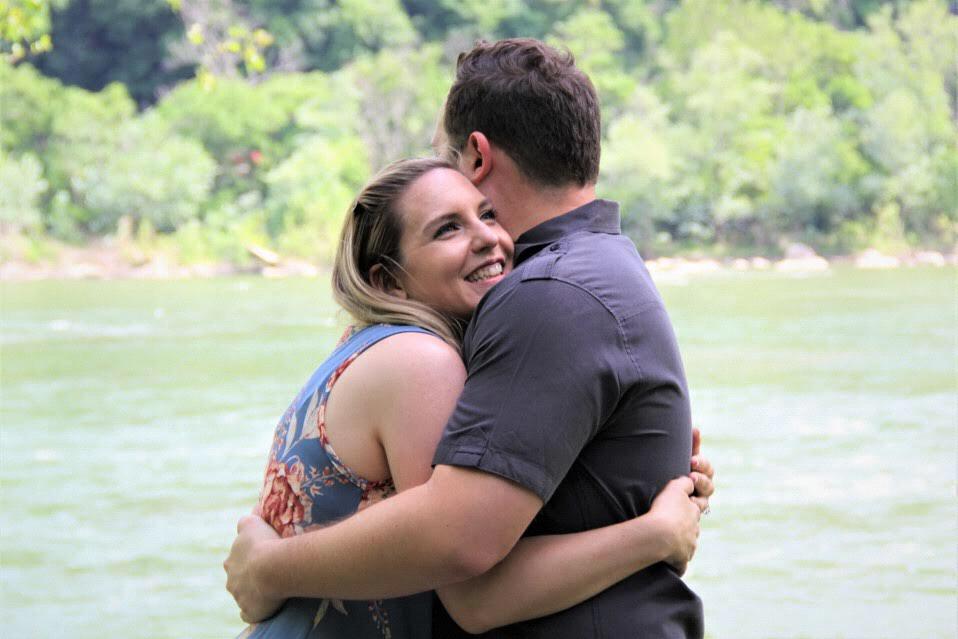 The precious moment after I said "YES"
