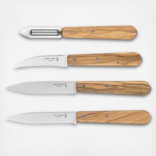 Olivewood Essentials 4-Piece Knife Set