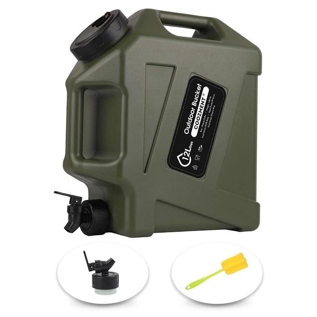 COOZMENT 3.2 Gallon (12L) Portable Water Containers with Spigot, BPA Free Water Jug, Water Tank, Multifunction Water Storage Containers for Camping Outdoor Hiking,Emergency Stroage,Drink