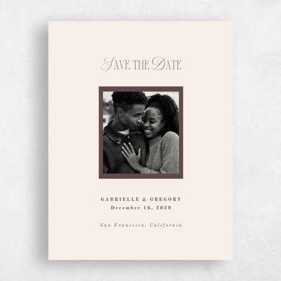 Chocolate, Brown Wedding Save the Date - Summit Photo