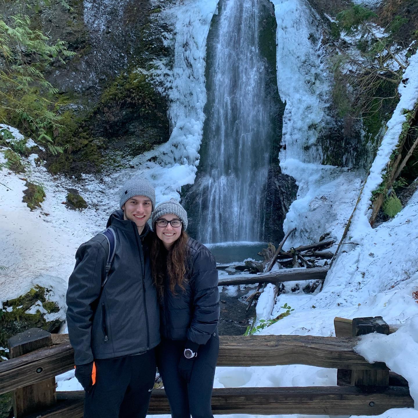 Hiking at Olympic National Park in March of 2019 when Nick surprised me by coming to visit Seattle!