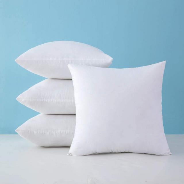 MIULEE Pack of 4 Hypoallergenic Premium Pillow Inserts Decorative Pillow Stuffers Square Form for Couch Sofa Bed Cushion 20x20 Inch