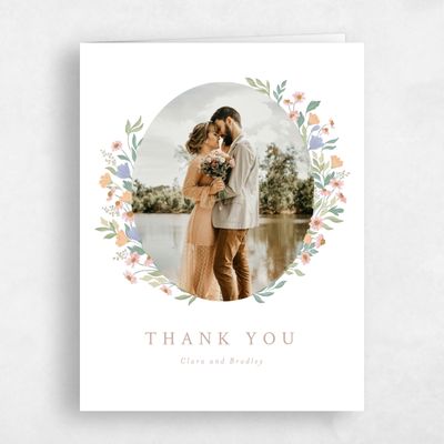 White Wedding Thank You - Florentina Photo