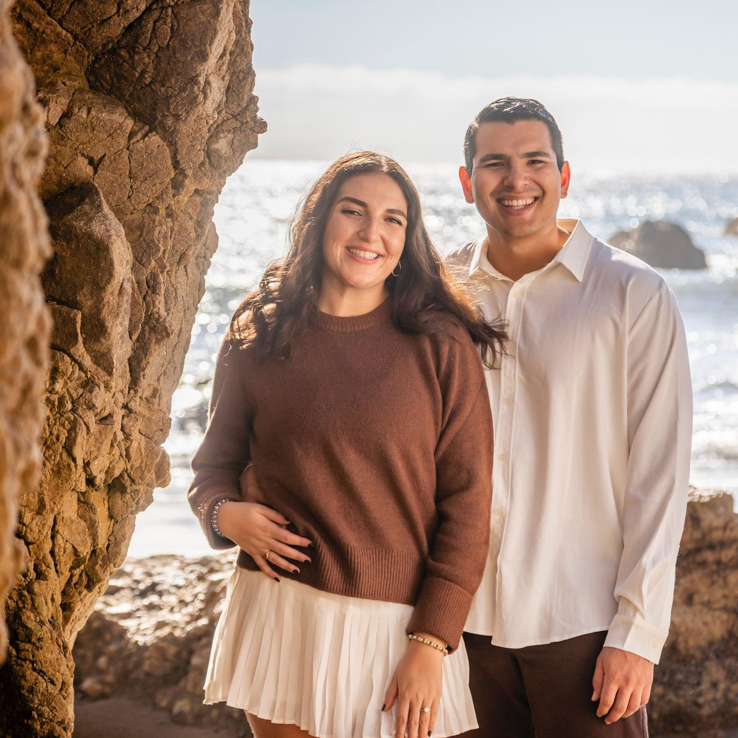 Engagement photos at El Matador State Beach