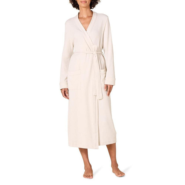 Amazon Essentials Women's Lightweight Waffle Full-Length Bath Robe (Available in Plus Size)