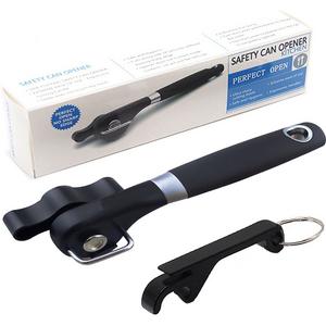 Reality And Ideals Smooth Edge Can Opener - Lid Lifter That Won't Touch Food - Stainless Steel - Manual（Black）