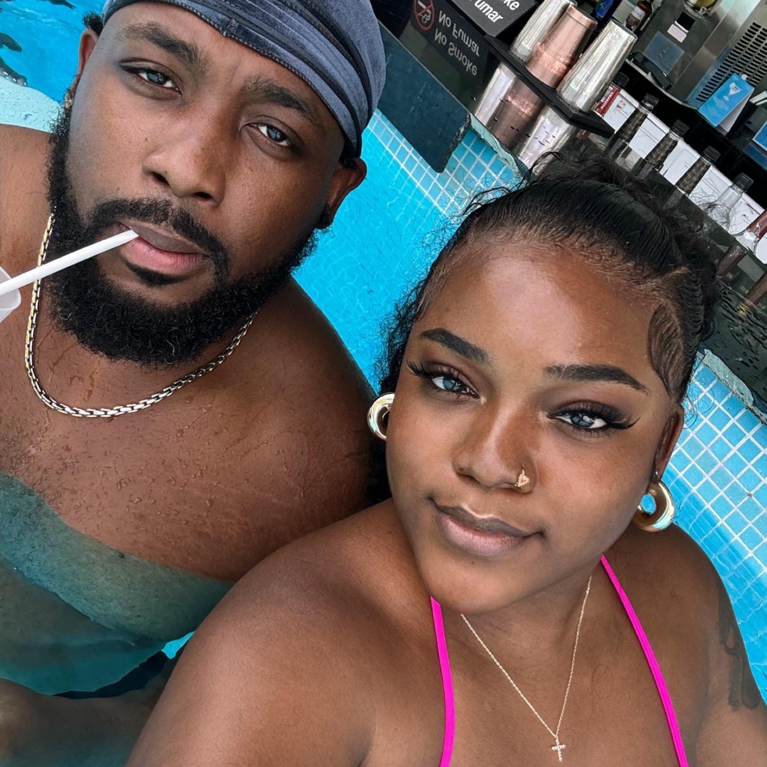 Sipping cocktails at the pool