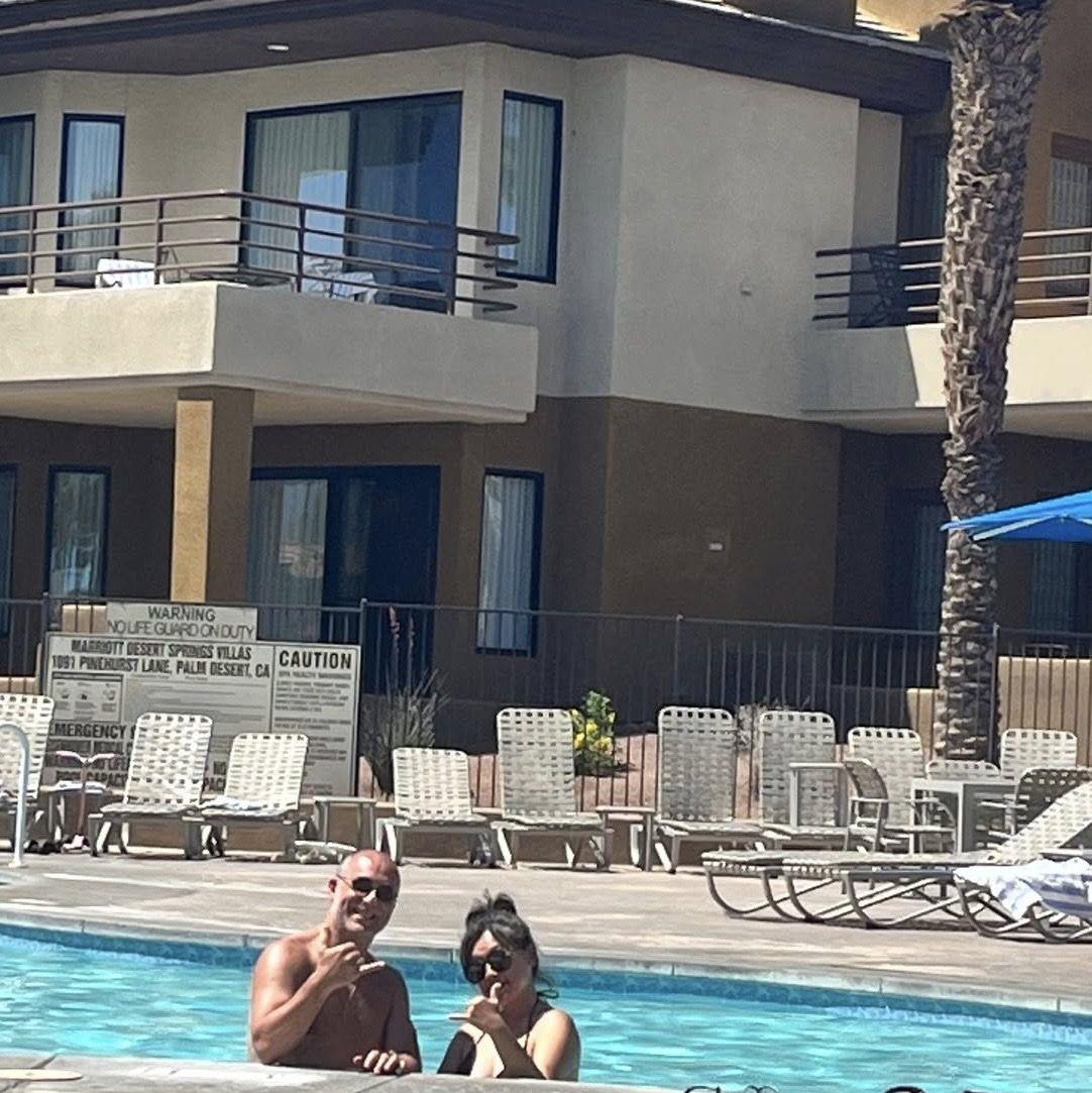 Sun Tanning at Palm Springs Pool 2025
