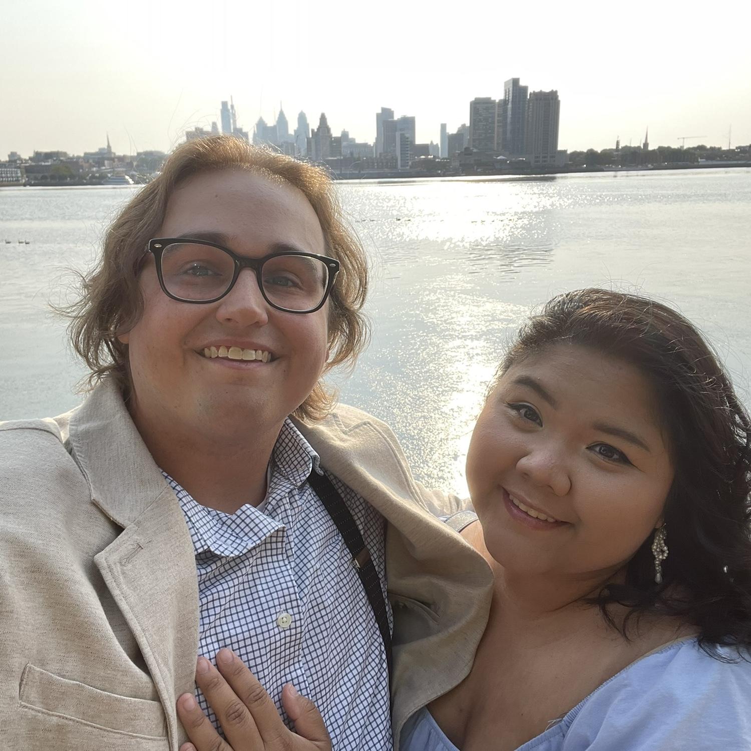 Camden Riverfront outside the aquarium for a date night