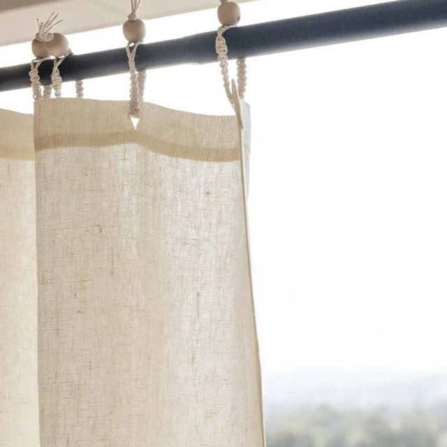 73.5x72 Organic Hemp Shower Curtain (Full Size) (PVC-Free, Plastic-free, Vinyl-free) (100% Biodegradable) (MONTEBELLO)