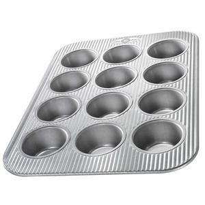 USA Pan Bakeware Cupcake and Muffin Pan, 12 Well, Nonstick & Quick Release Coating, Made in the USA from Aluminized Steel