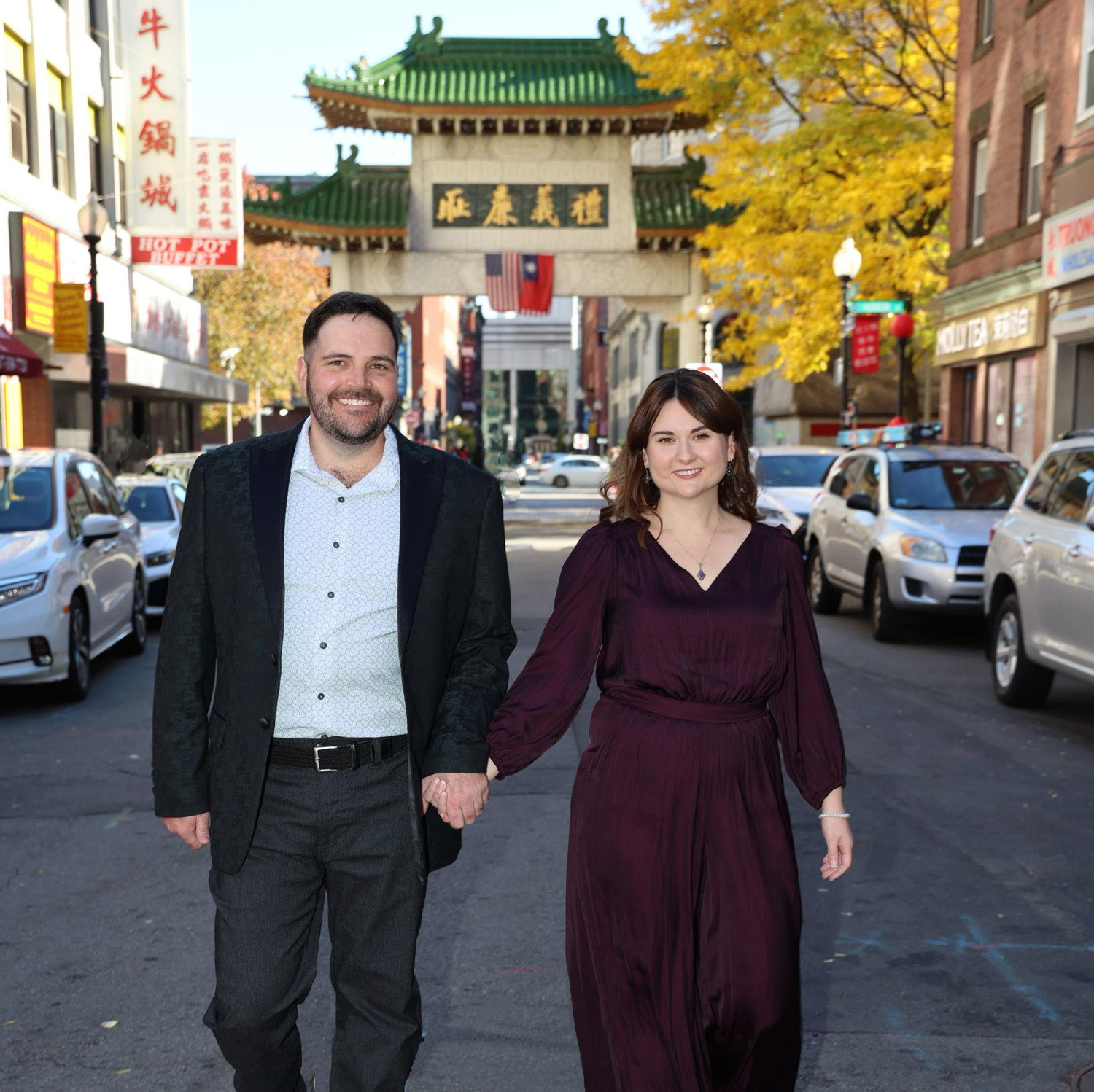 The Chinatown gate, steps from our apartment, in Downtown Boston