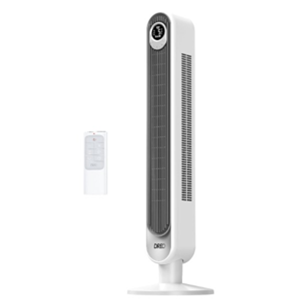 Dreo Tower Fan 42 Inch, Cruiser Pro T1 Quiet Oscillating Bladeless Fan with Remote, 6 Speeds, 4 Modes, LED Display, 12H Timer, White Floor Standing Fan Powerful for Indoor Home Bedroom Office Room
