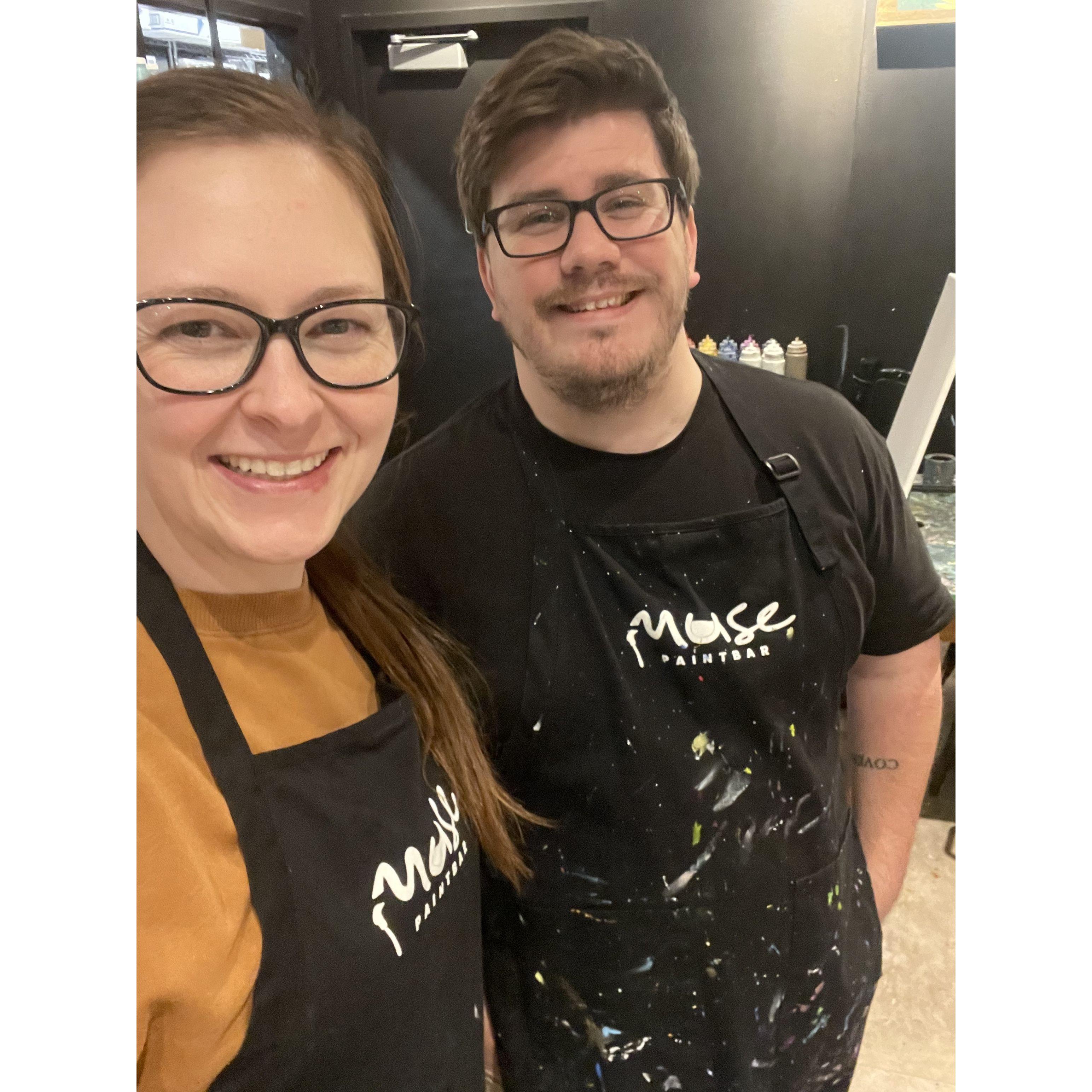 Wine and paint night party!