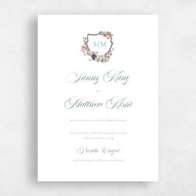 Multi-Colored Wedding Invitation - Windansea Portrait