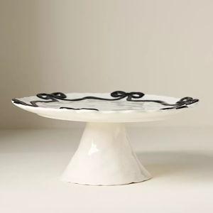 Benedita Bow Ceramic Stoneware Cake Stand